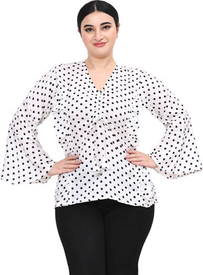 SAWARIYA-G Casual Printed Women Black, White Top