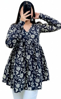 hbkart Casual Printed Women Black Top