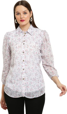 FASHIONS 360 Casual Floral Print Women White Top