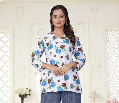 kavya Gyanvi collection Casual Floral Print, Printed Women Multicolor Top