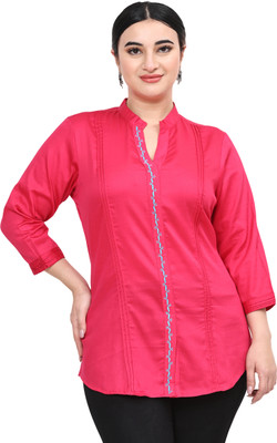 Kalakaari Casual Self Design Women Pink Top