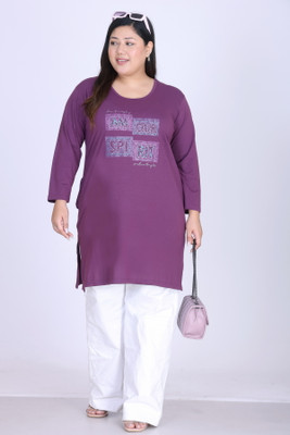 UNIKITES Casual Printed Women Purple Top