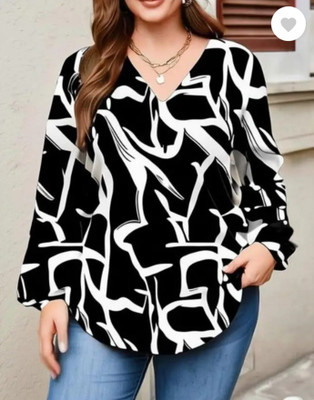 topbyfashion Casual Printed Women White Top