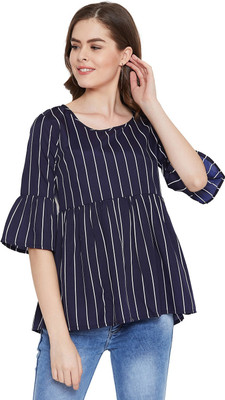Momin Libas Casual Striped Women Multicolor Top