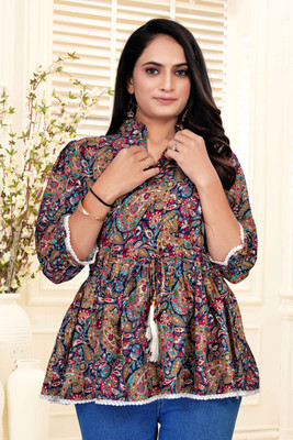 VSP CREATION Casual Printed Women Multicolor Top