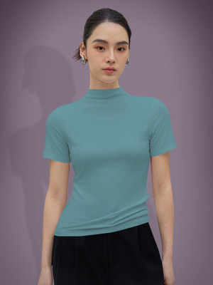 Dream Beauty Fashion Casual Solid Women Light Green Top