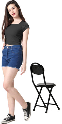 SIZI Casual Solid Women Black Top
