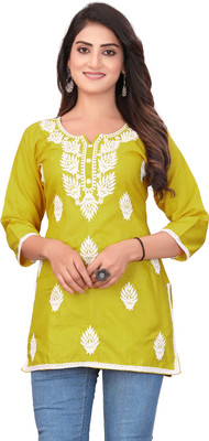 garmentgalery Formal Embroidered Women Light Green Top