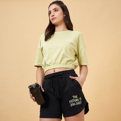 Ajile By Pantaloons Casual Solid Women Light Green Top