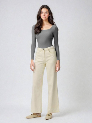 KOTTY Casual Solid Women Grey Top