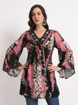 Veldress Casual Printed Women Multicolor Top