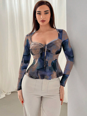 TANDUL Casual Printed Women Multicolor Top