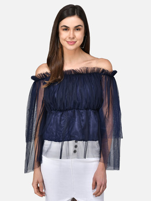 TANDUL Casual Printed Women Blue Top