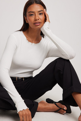 Redamancii Casual Solid Women White Top