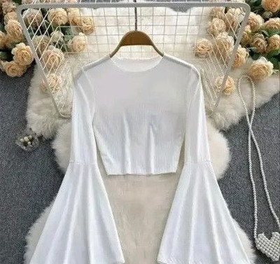 Heilig Casual Self Design Women White Top