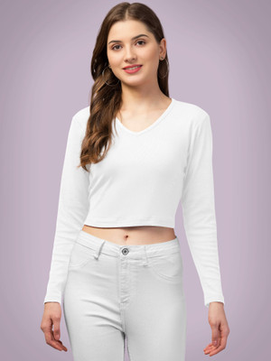 Maheshvi Casual Solid Women White Top