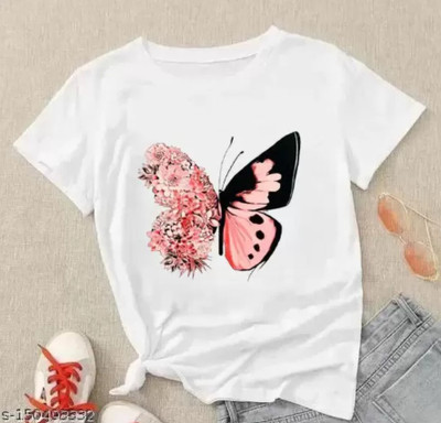 RCS Fashion Typography Women Round Neck White T-Shirt