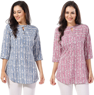 Meher Impex Casual Printed Women Multicolor Top