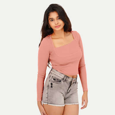 radprix Casual Self Design Women Pink Top