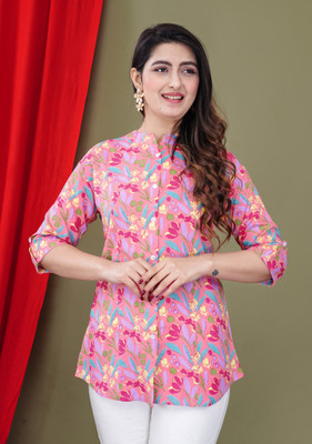 FebQ Casual Printed Women Multicolor Top