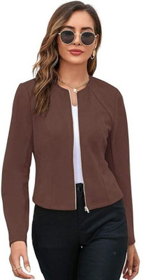 Leriya Fashion Casual Solid Women Brown Top