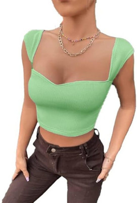 Theasvolks Beach Wear Solid Women Black Top