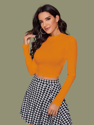 Dream Beauty Fashion Casual Solid Women Yellow Top