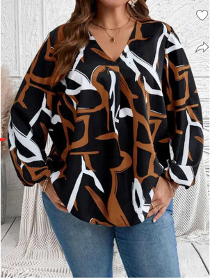 Choudhary Fashion Casual Printed, Floral Print Women Black Top