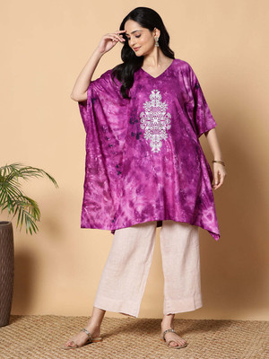 LetsDressUp Casual Printed Women Purple Top