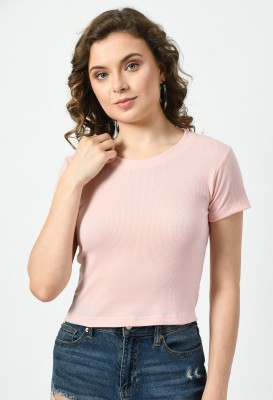 Orngbrry Casual Self Design Women Pink Top