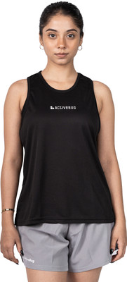 ActiveBug Casual Solid Women Black Top