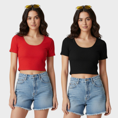 WEARUX Formal Self Design Women Multicolor Top