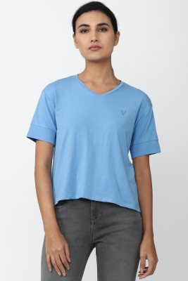 VAN HEUSEN Casual Solid Women Blue Top