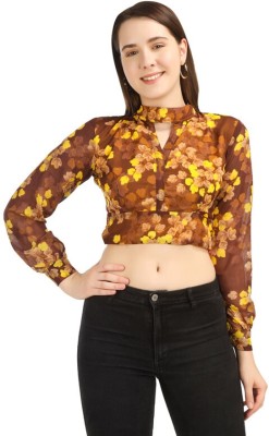 INDAISY FASHION Casual Printed Women Yellow Top