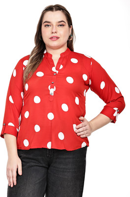 MASSIDESIGN Casual Printed Women Red Top