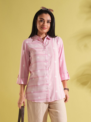 Globus Formal Printed Women Pink Top