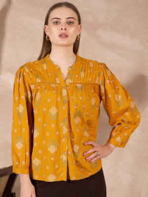all about you Beach Wear Printed Women Yellow Top