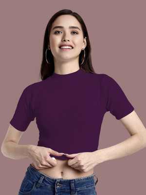 Dream Beauty Fashion Casual Solid Women Purple Top