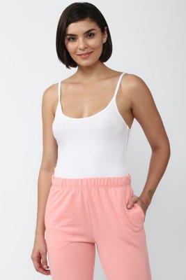 FOREVER 21 Casual Solid Women White Top