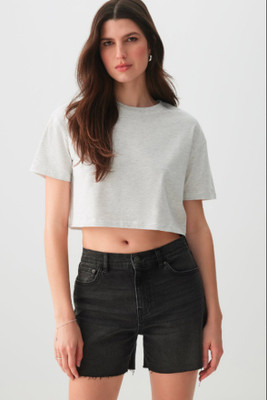 FURRR Casual Solid Women Grey Top