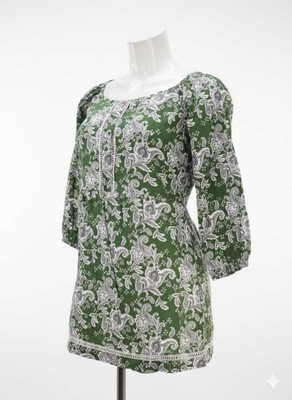 LITTLE JEWELS Casual Printed Women Green Top