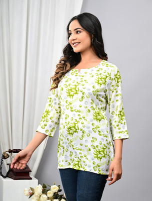 RAMBAAN CREATION Beach Wear Printed Women Multicolor Top