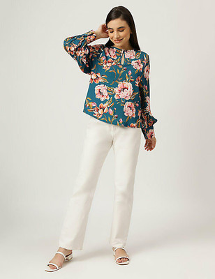MARKS & SPENCER Casual Printed Women Green Top
