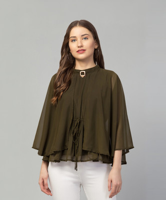 My Swag Casual Solid Women Green Top
