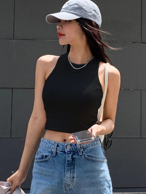 veshh Casual Solid Women Black Top