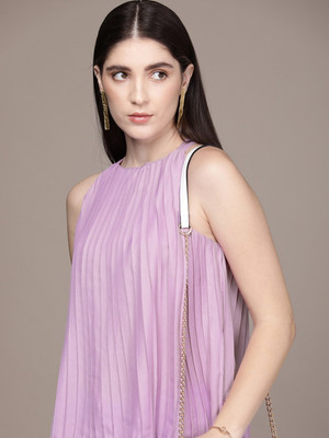 French Connection Casual Solid Women Purple Top