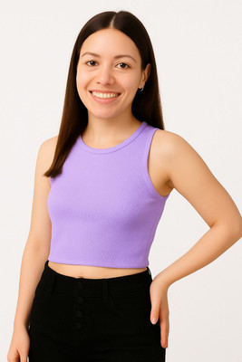 LILASTEX Casual Self Design Women Purple Top