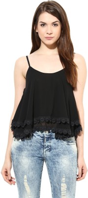 HARPA Party Sleeveless Lace Women Black Top