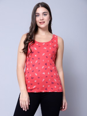 Ayvina Casual Printed Women Red, Blue, White Top