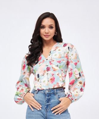 HARPA Casual Printed Women Multicolor Top